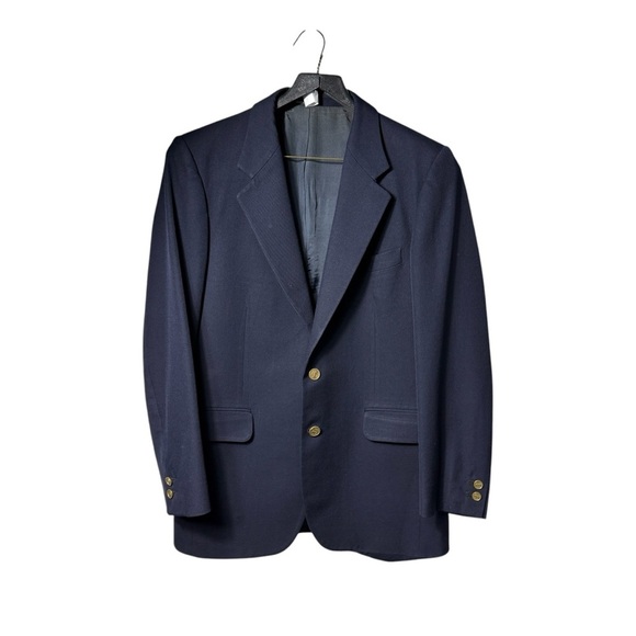 Vintage Yves Saint Laurent YSL Navy Wool Gold Button Blazer Mens US 38-40 FRANCE - Picture 7 of 7